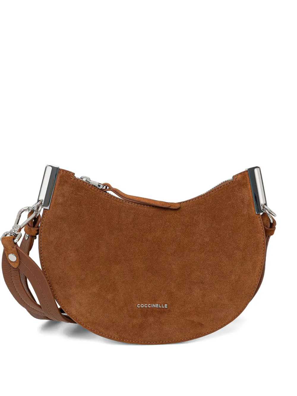 Coccinelle zip satchel - Marrone