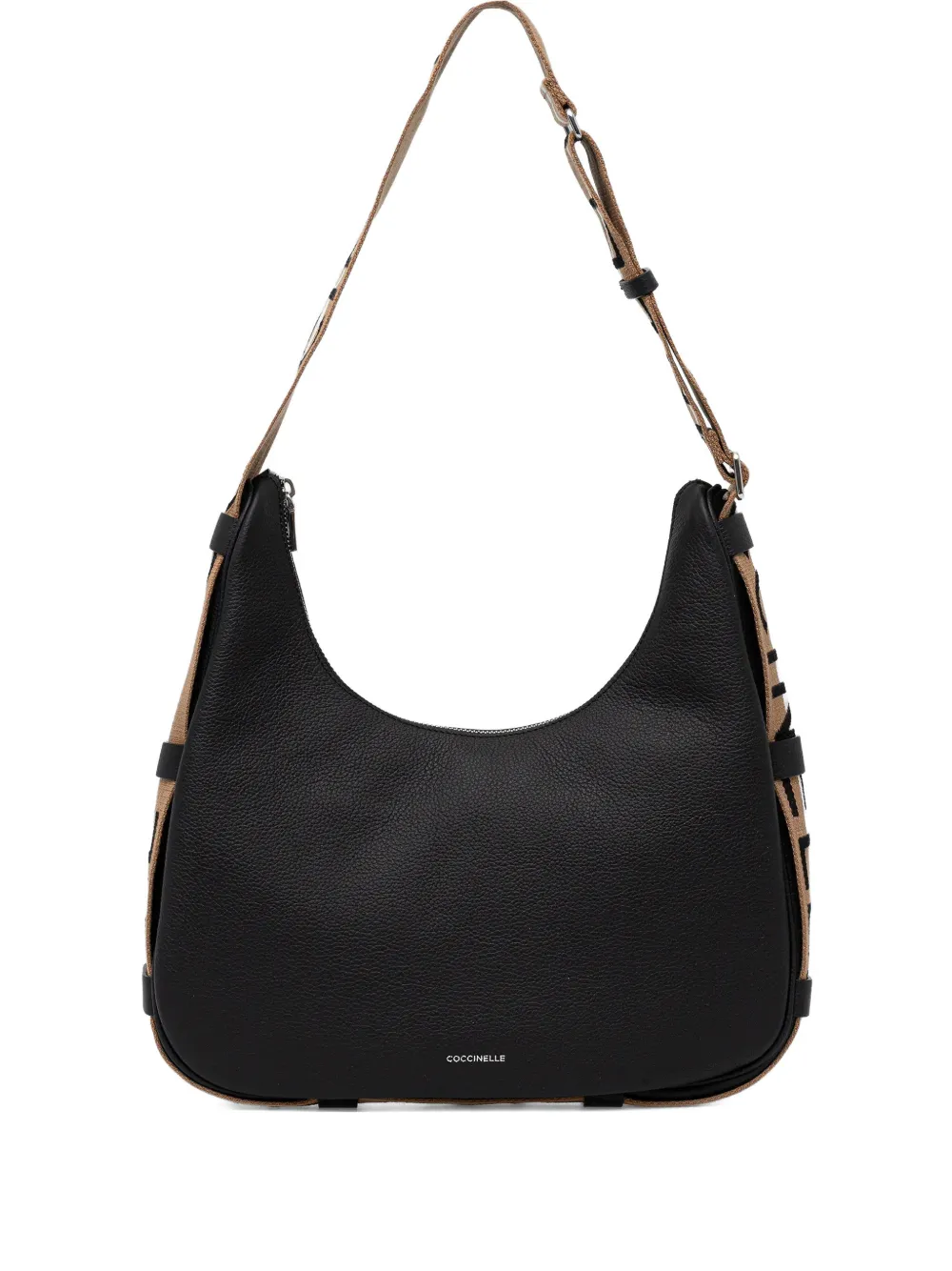 Coccinelle Logo Zip Tote Bag - Nero