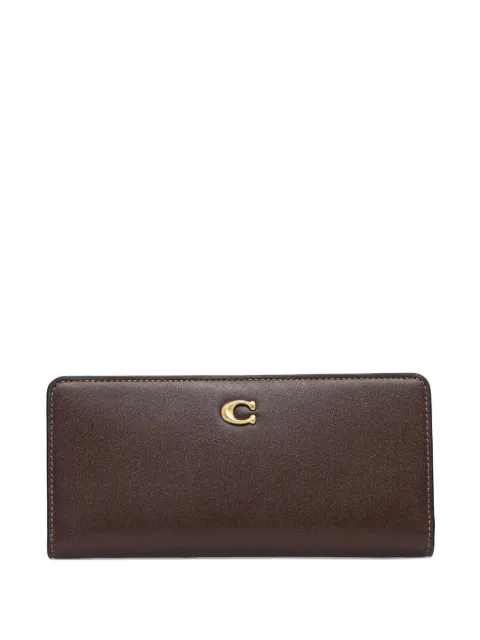 Coach logo-plaque wallet