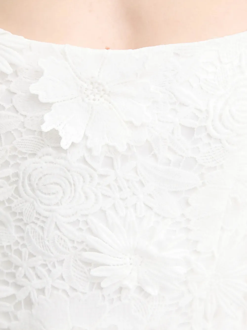 Floral-Laced Midi Dress