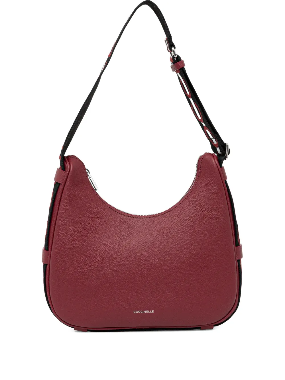 Coccinelle zip-fastening logo-strap tote bag - Red