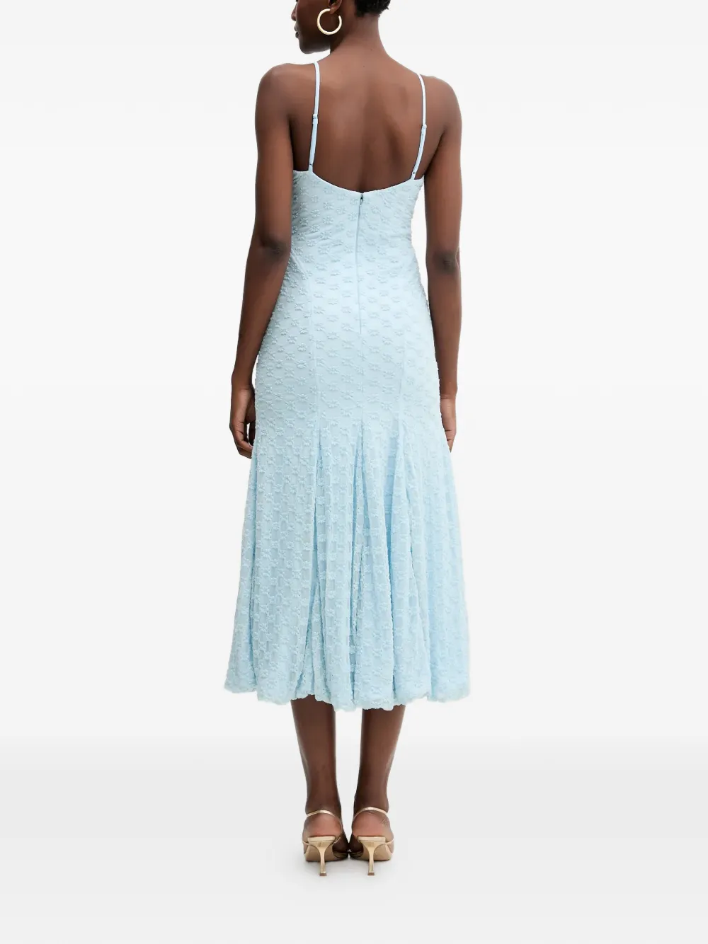 Bardot Midi-jurk met bloemenprint en veters Blauw
