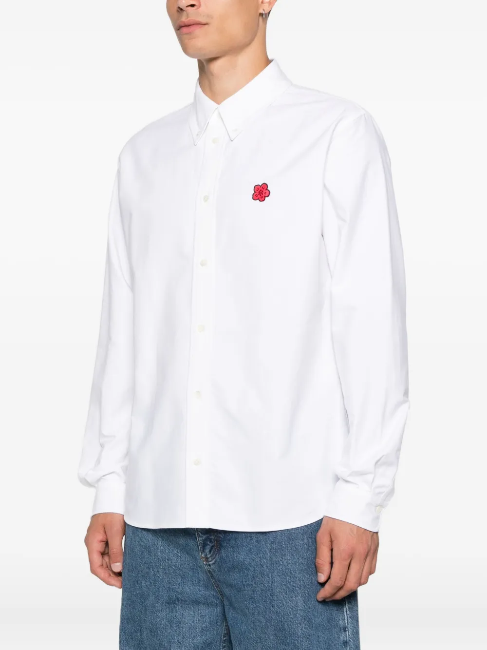 Kenzo Overhemd met logopatch Wit