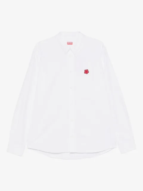 Kenzo logo-patch shirt 