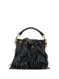 Saint Laurent Pre-Owned 2015 Small Calfskin Emmanuelle Fringe Bucket Bag satchel - Black