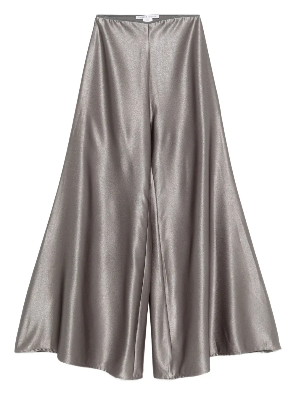 Stephan Janson Satin Flared Trousers In Gray