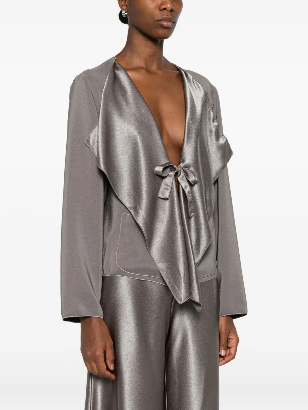  Stephan Janson Satin Jacket - Grey 