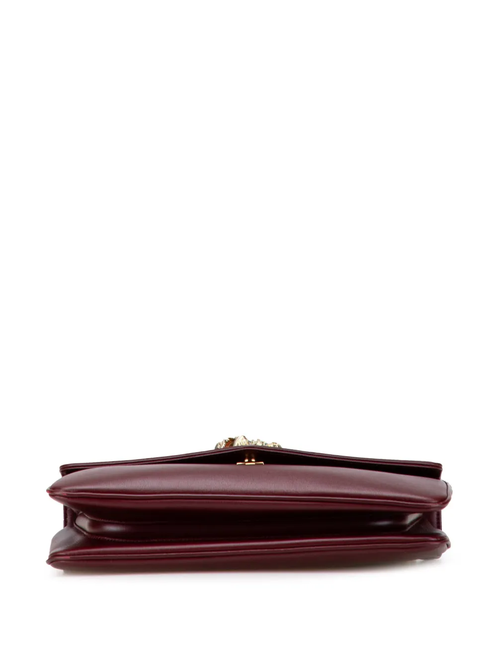 Pre-owned Gucci 2000-2015 Medium Leather Rajah Crossbody Bag In Red