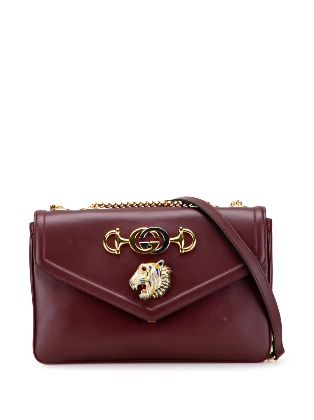 Gucci Pre-Owned 2000-2015 ミディアム レザー ラジャ ショルダーバッグ - レッド Gucci Pre-Owned 2000-2015 ミディアム レザー ラジャ ショルダーバッグ - レッド