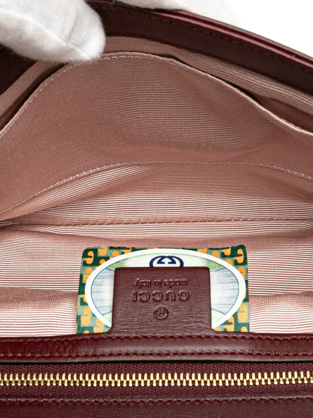 Pre-owned Gucci 2000-2015 Medium Leather Rajah Crossbody Bag In Red