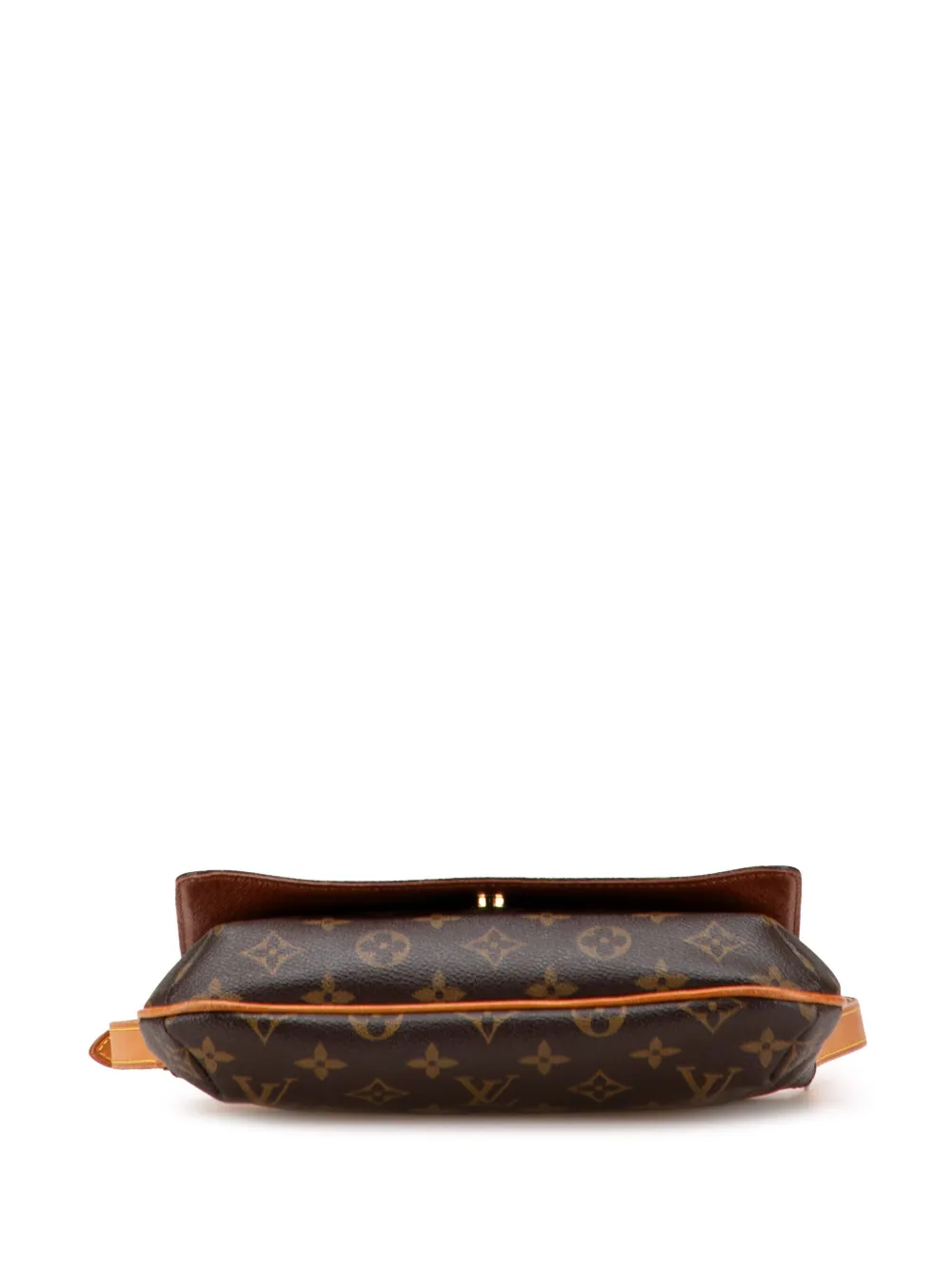 Pre-owned Louis Vuitton 1999 Monogram Musette Tango Short Strap Shoulder Bag In Brown