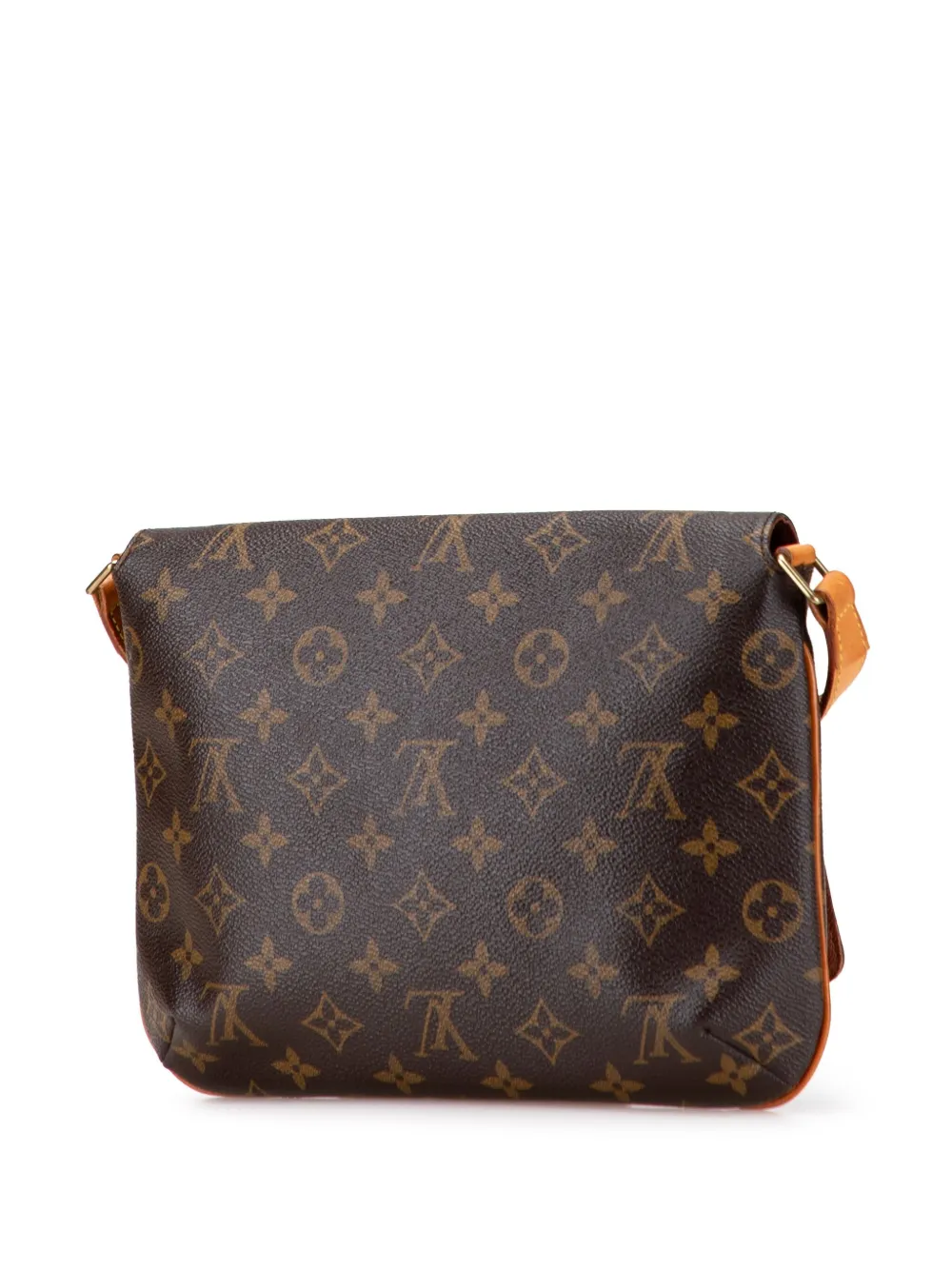 Pre-owned Louis Vuitton 1999 Monogram Musette Tango Short Strap Shoulder Bag In Brown