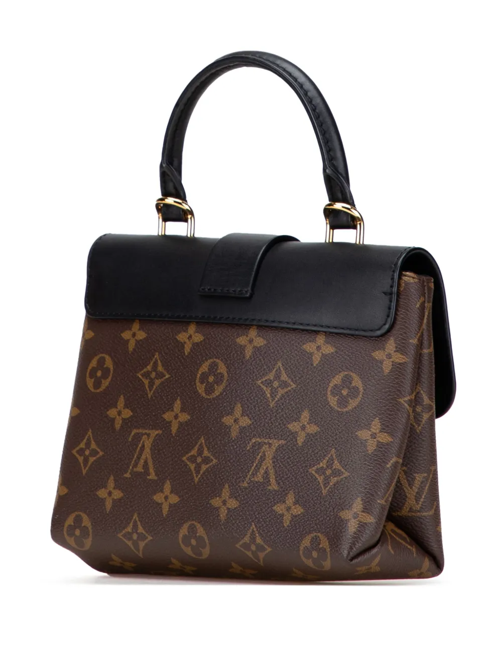Pre-owned Louis Vuitton 2021 Monogram Locky Bb Satchel In Black
