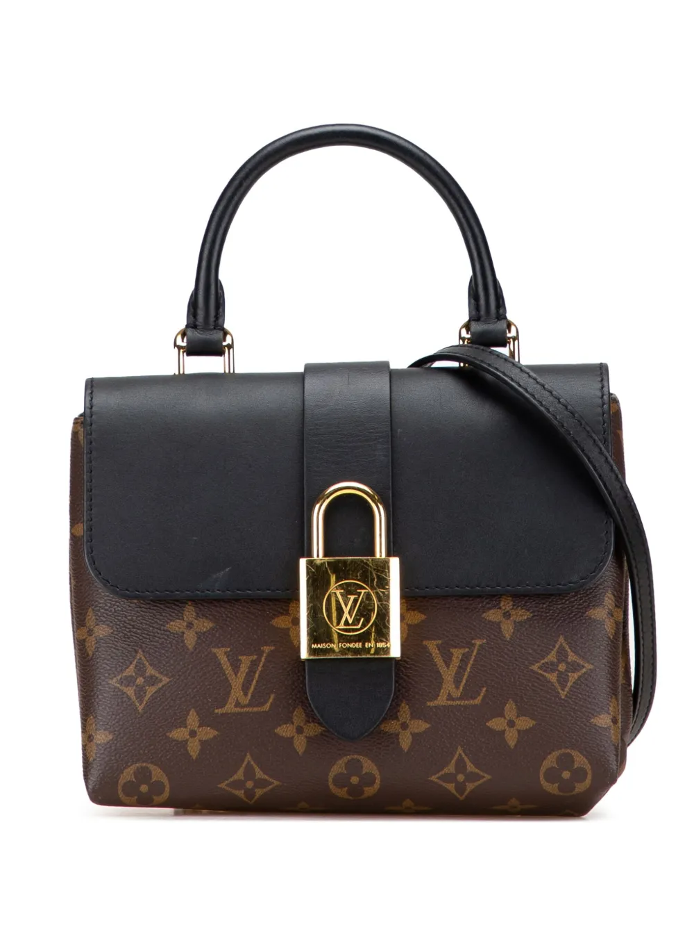 Pre-owned Louis Vuitton 2021 Monogram Locky Bb Satchel In Black