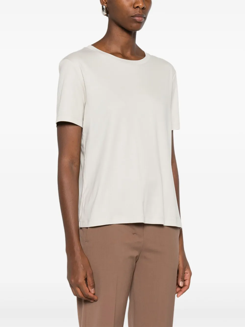'S Max Mara T-shirt met geborduurd logo en ronde hals Wit