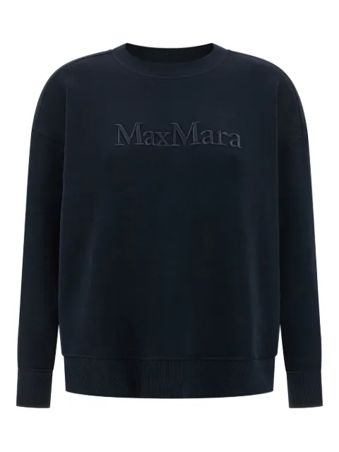 'S Max Mara sudadera con cuello redondo y logo bordado
