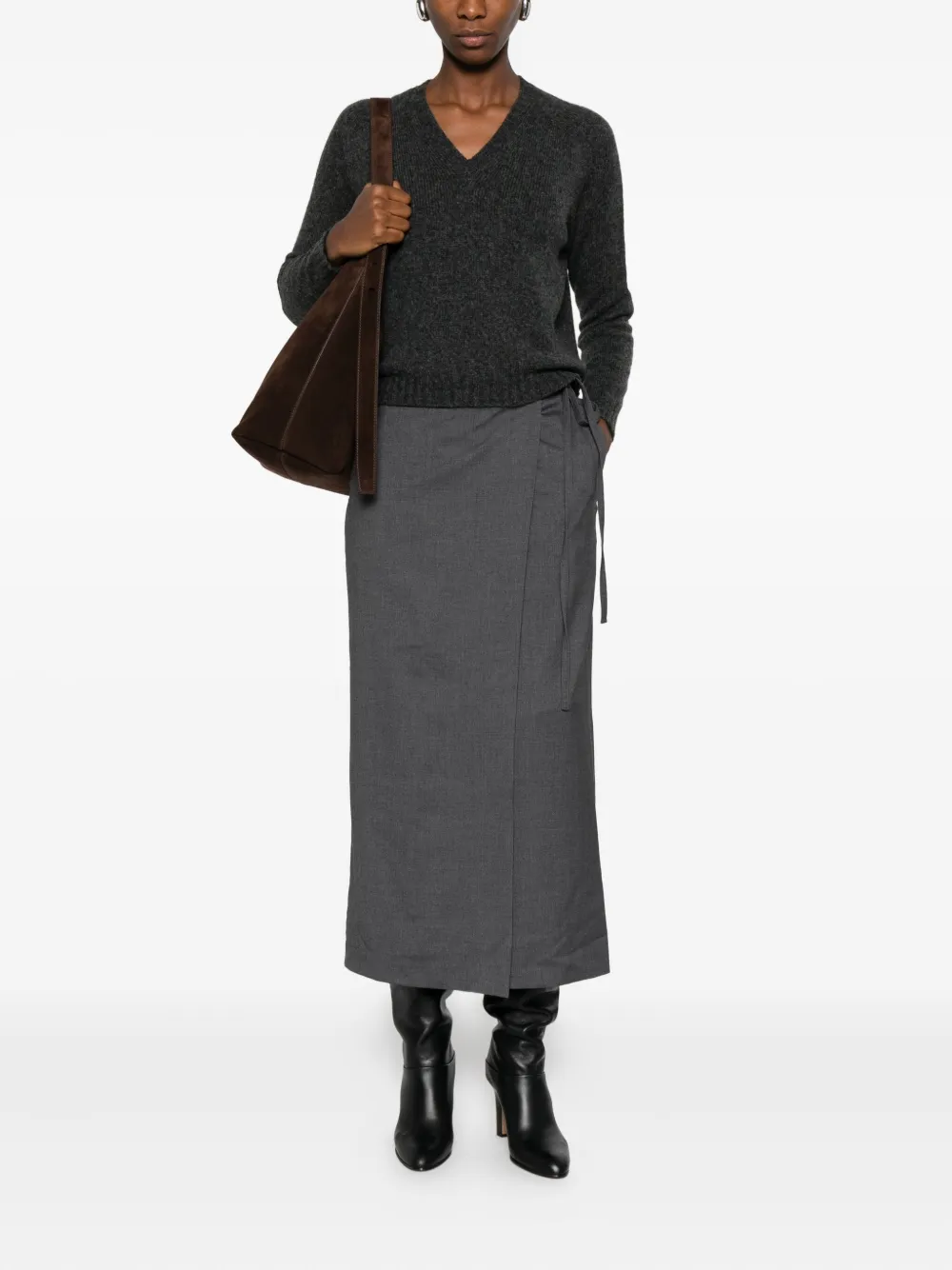 Roberto Collina V-neck boxy sweater | Knitted Tops | Image 2