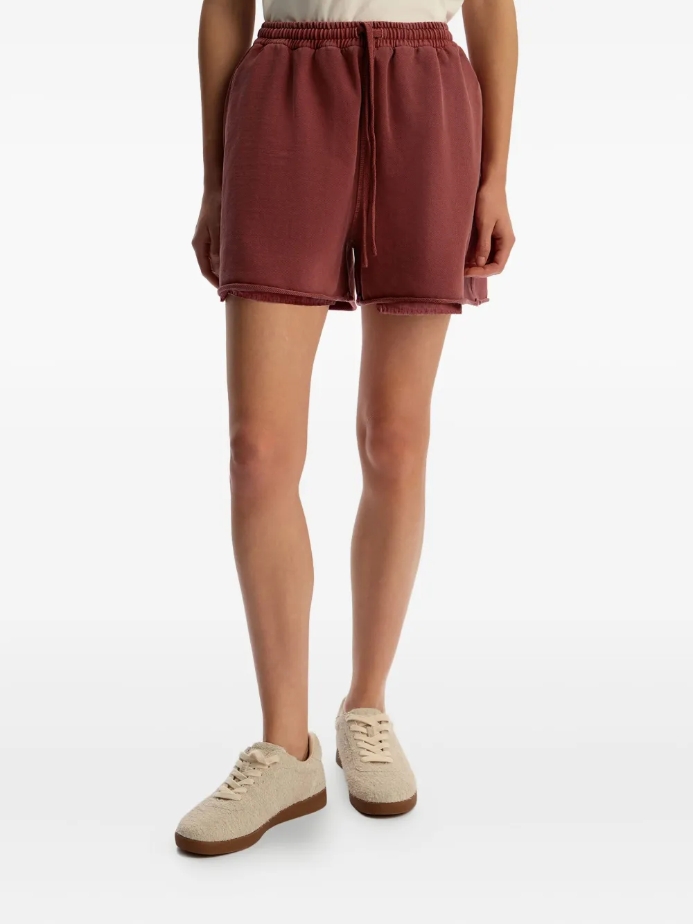 12 Storeez Drawstring Terry Shorts In Red