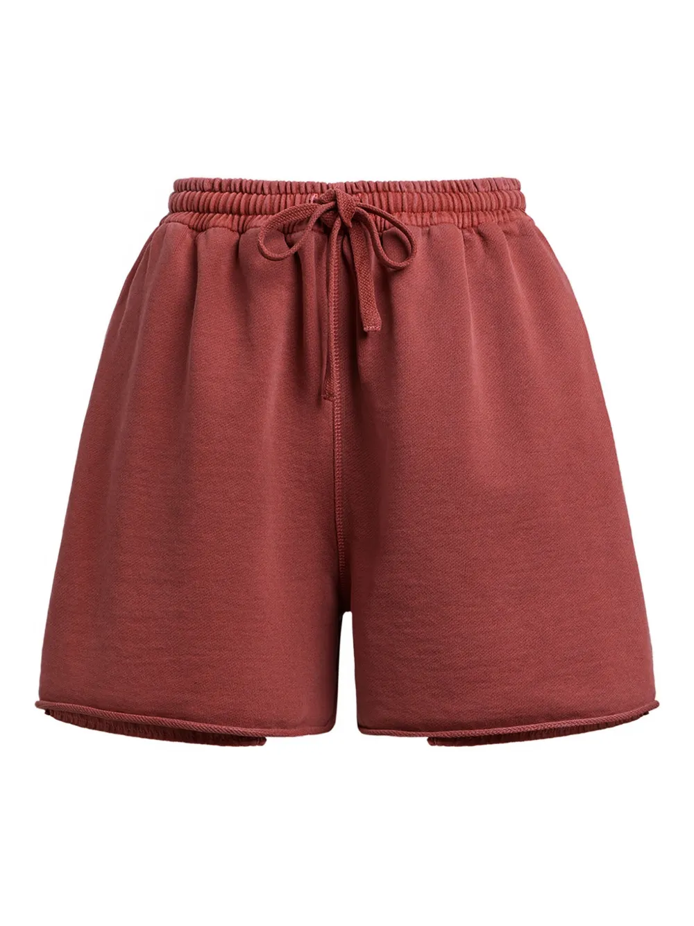 12 STOREEZ drawstring terry shorts | Red | Image 1