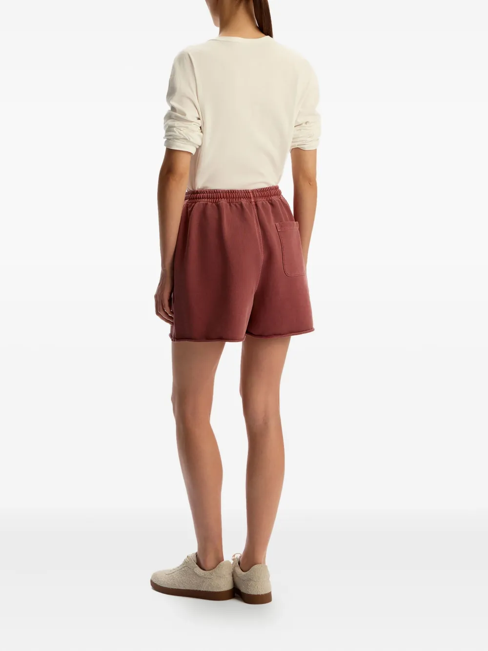 12 Storeez Drawstring Terry Shorts In Red