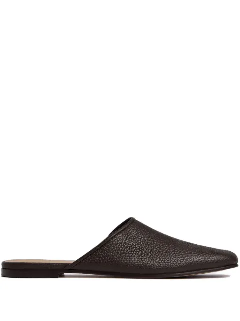 12 STOREEZ pebbled-leather mules