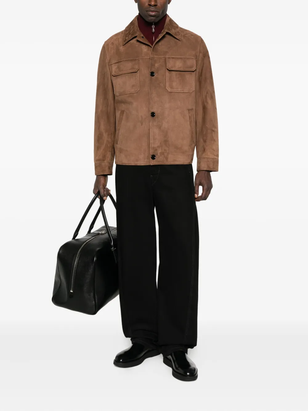 Lardini button-fastening flap-pocket jacket | Leather Jackets | Image 2