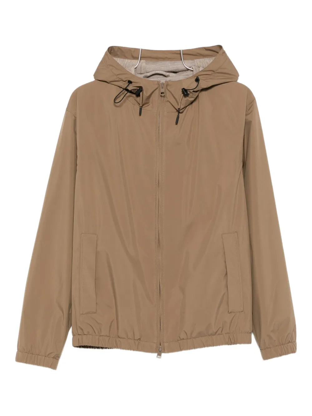 Lardini drawstring hooded jacket - Marrone