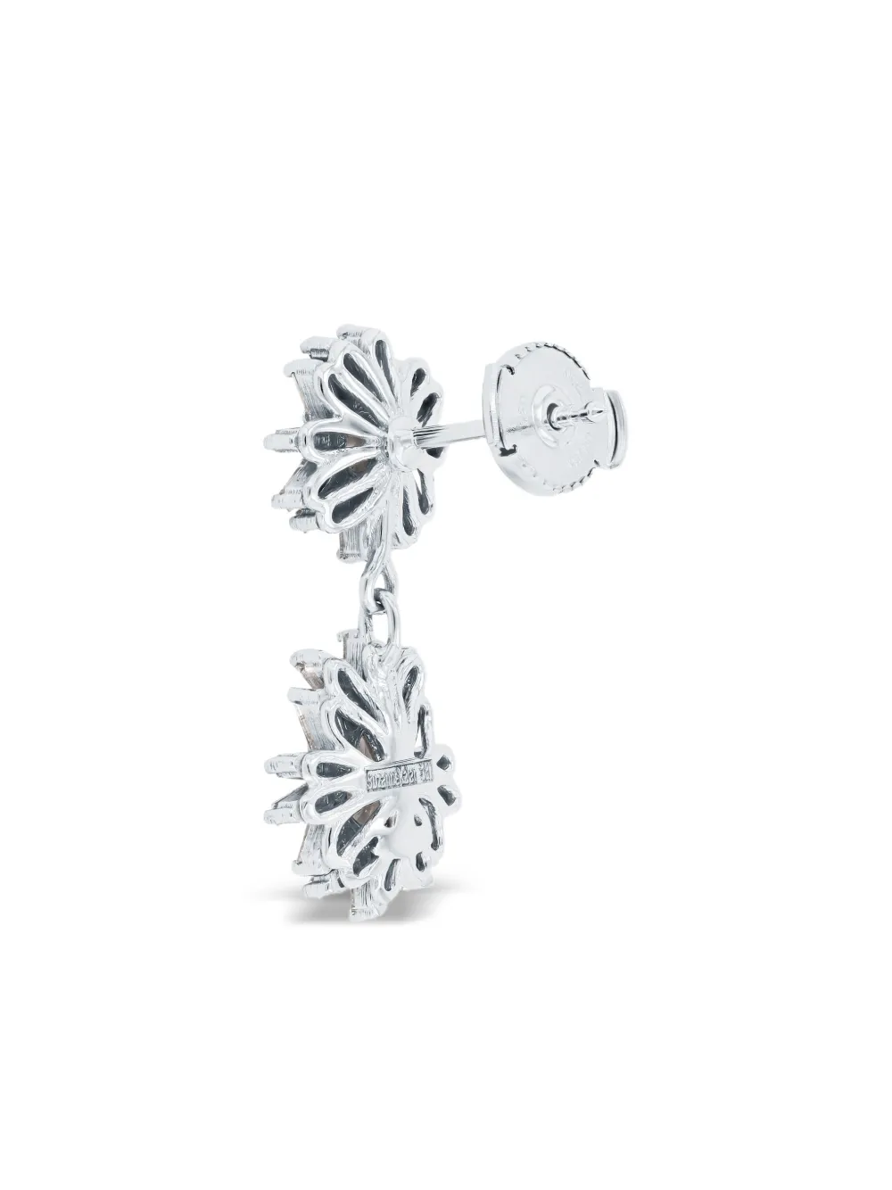 Suzanne Kalan ドロップピアス 18Kホワイトゴールド | シルバートーン