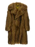 DSQUARED2 KIDS Furry collared coat - Brown