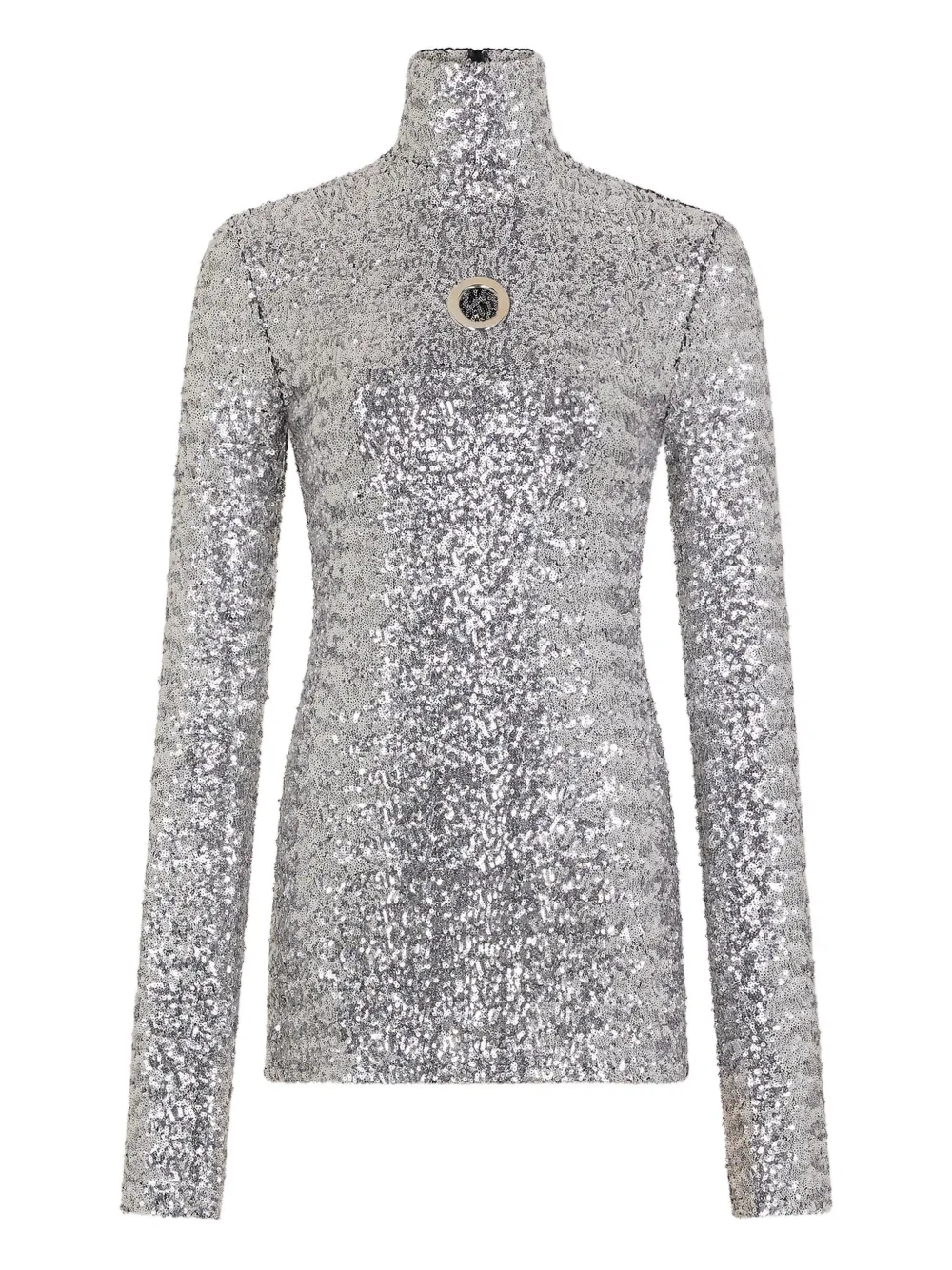 Rabanne cut-out long-sleeved top | Silver | Image 1