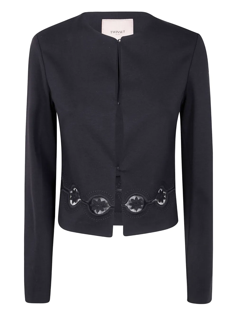 TWINSET lace-insert jacket | Black | Image 1