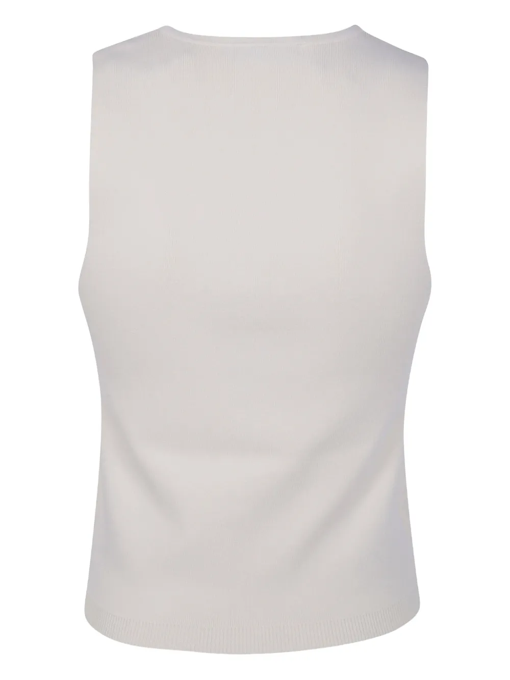 TWINSET scalloped-detail ribbed top - Wit