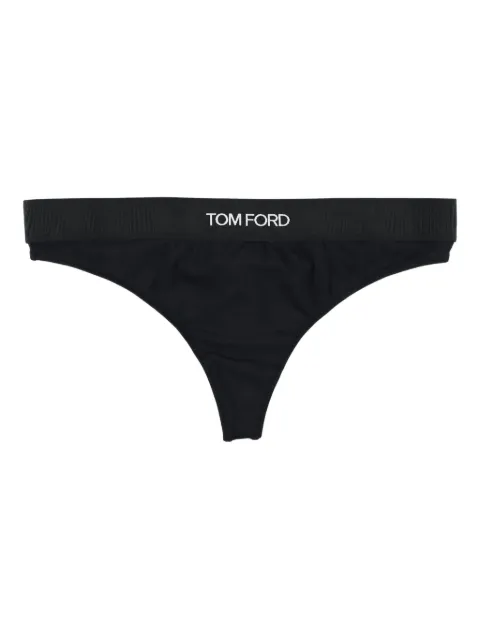 TOM FORD logo-waist thong