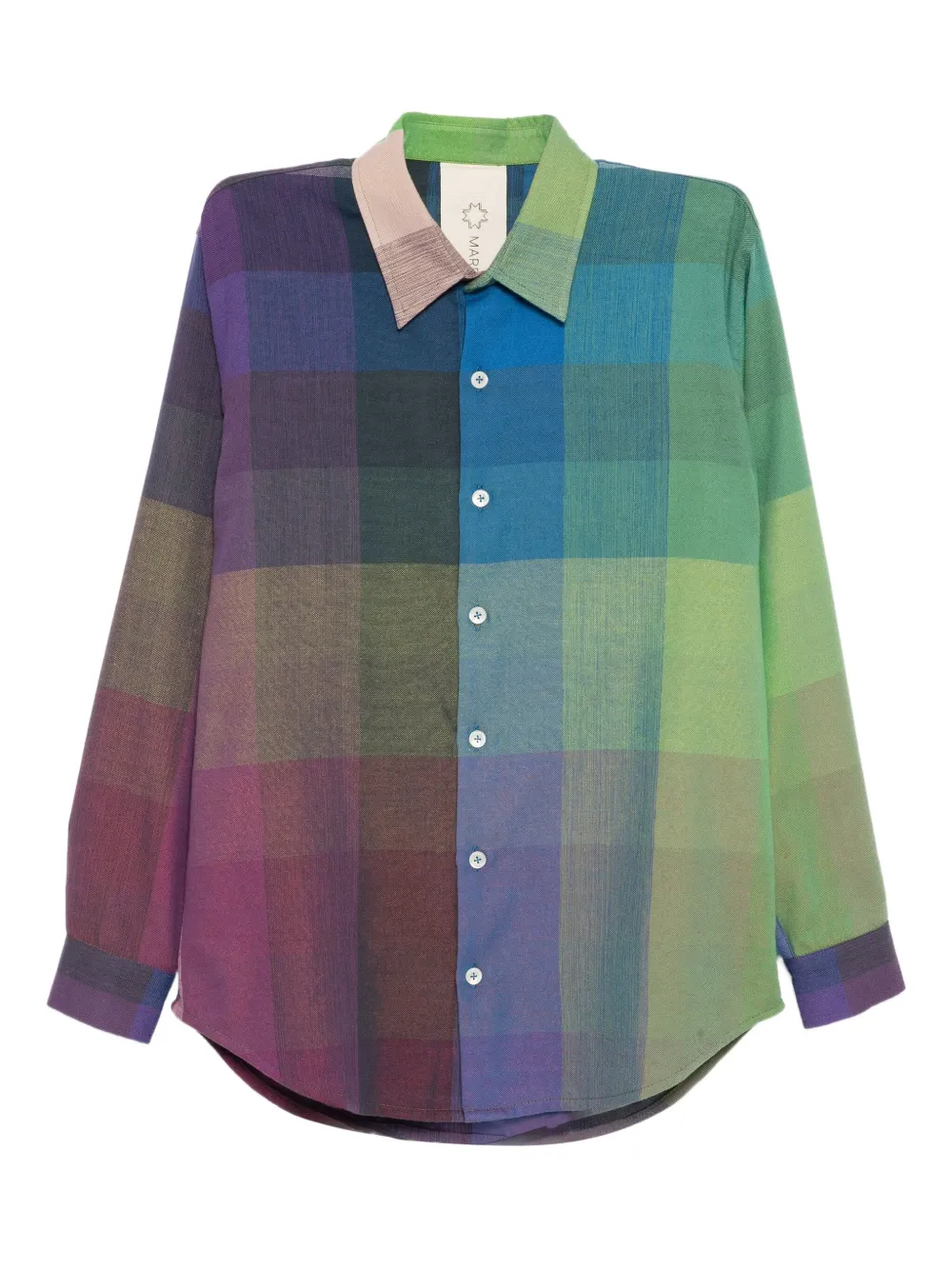 Marrakshi Life Camicia con motivo tartan - Verde