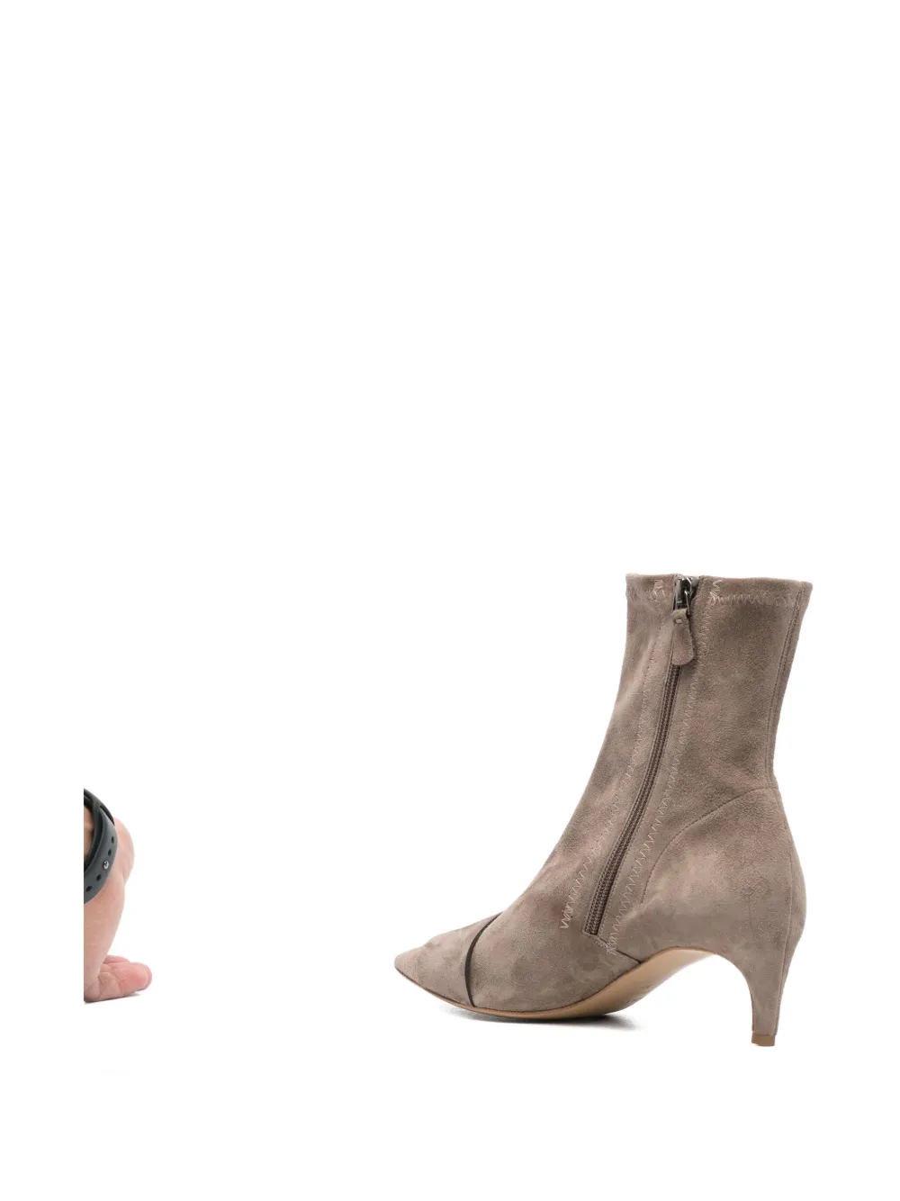 Del Carlo pointed-toe suede ankle boots Brown