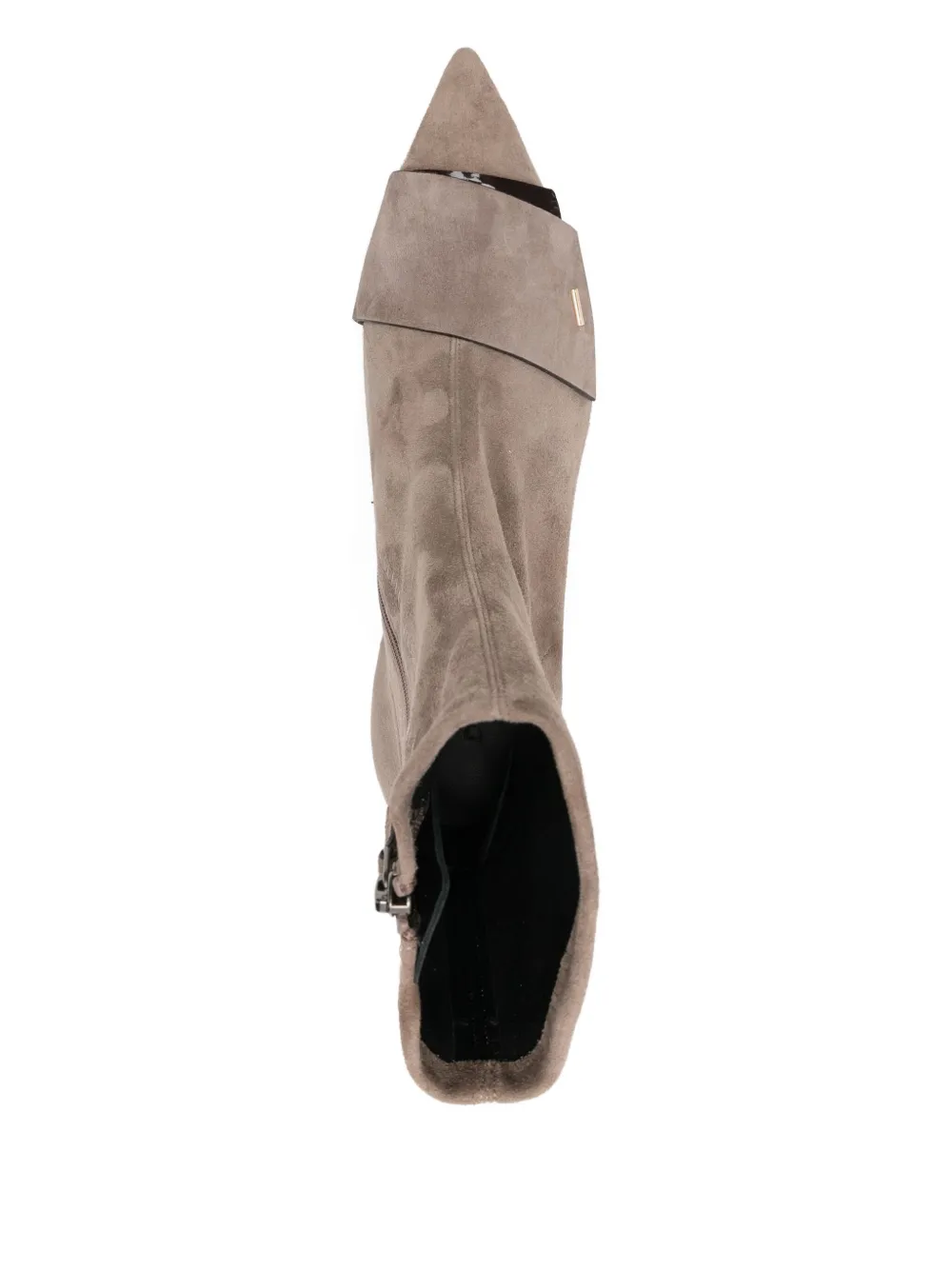Del Carlo pointed-toe suede ankle boots Brown