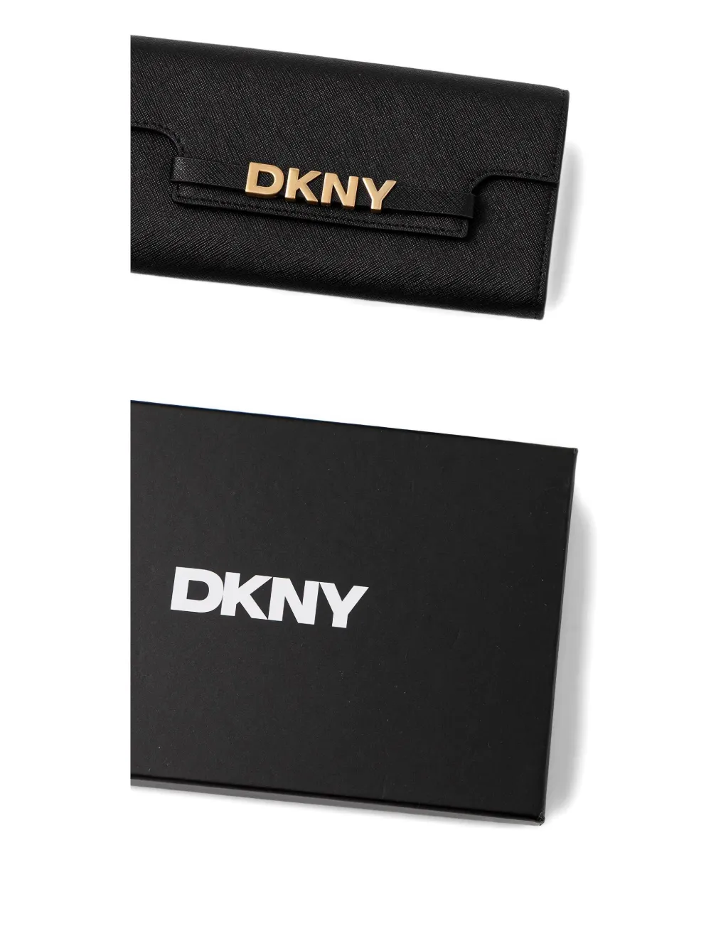 DKNY Portemonnee met logo Zwart