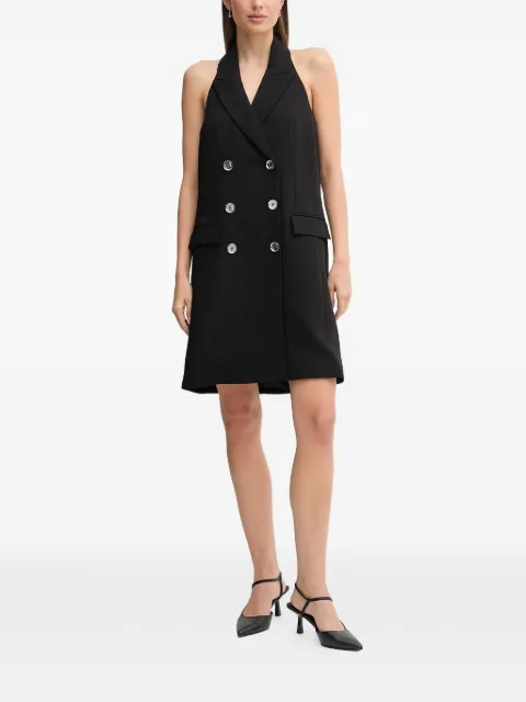 DKNY button halterneck mini dress