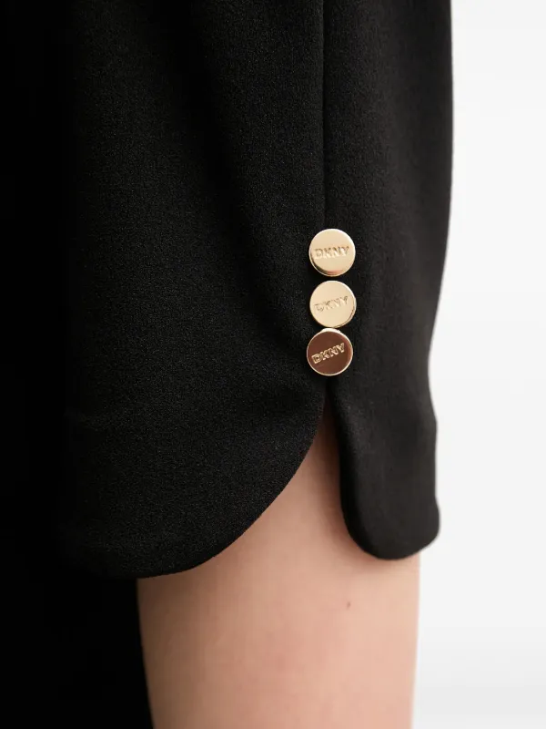 DKNY Button Detail Mini Dress | Black | FARFETCH
