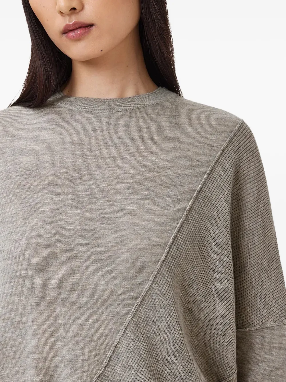 AllSaints Isla trui met ronde hals Beige