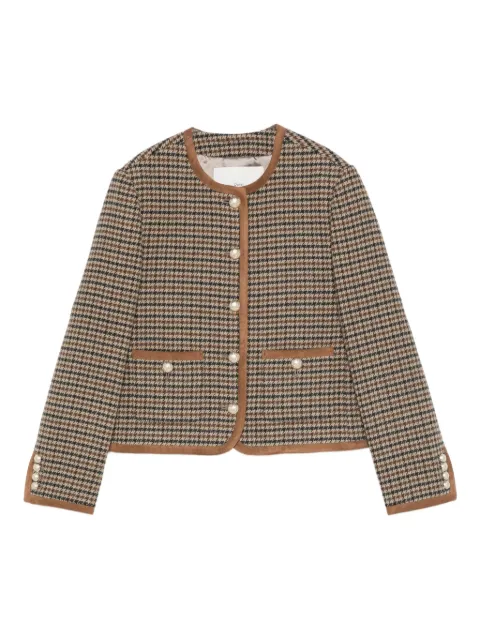 DUNST houndstooth pearl-button jacket