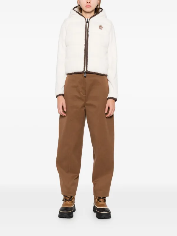 Moncler Gabardine Trousers | Brown | FARFETCH RO