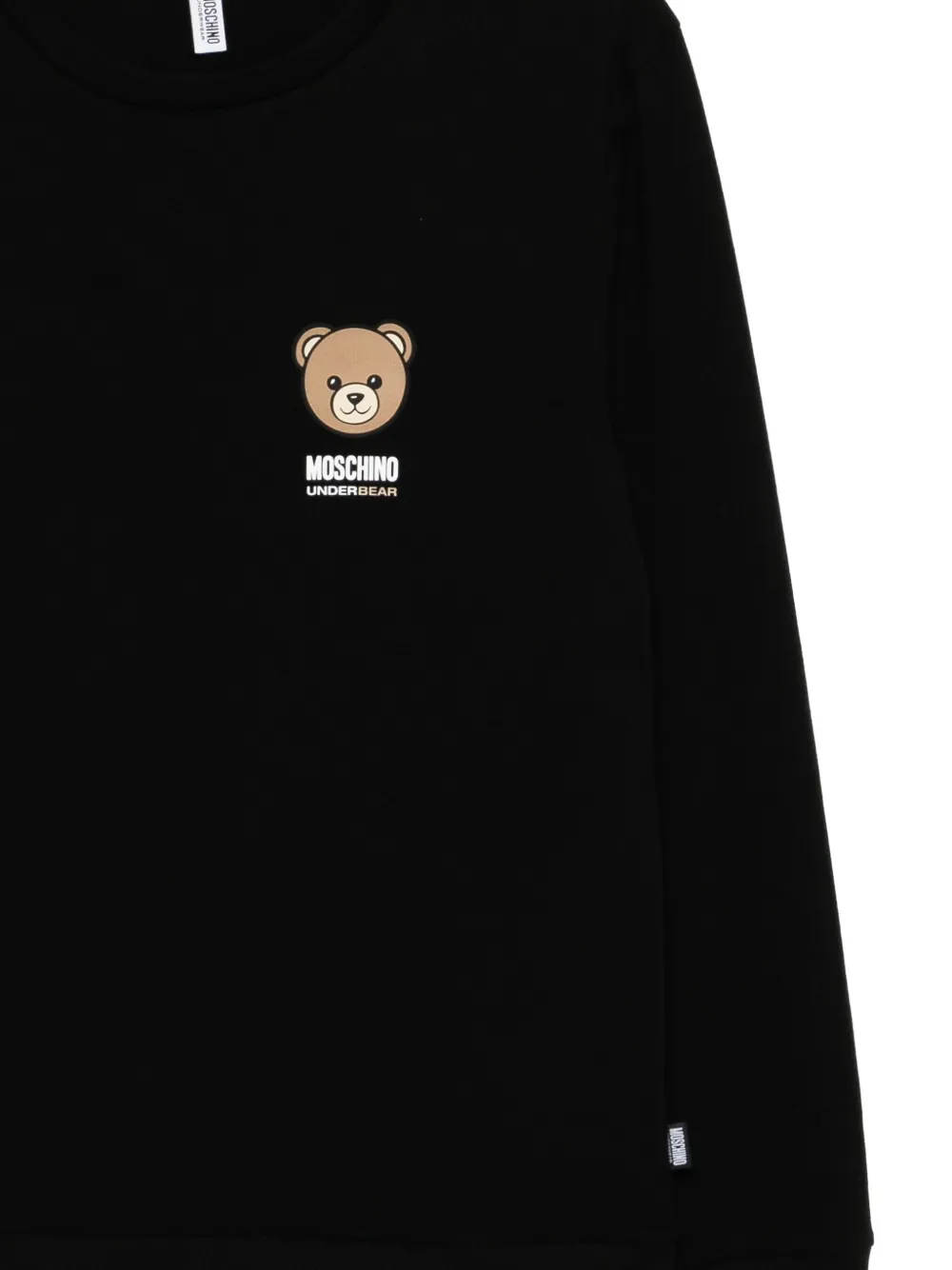 Moschino Teddy-print Pajama Set In Black