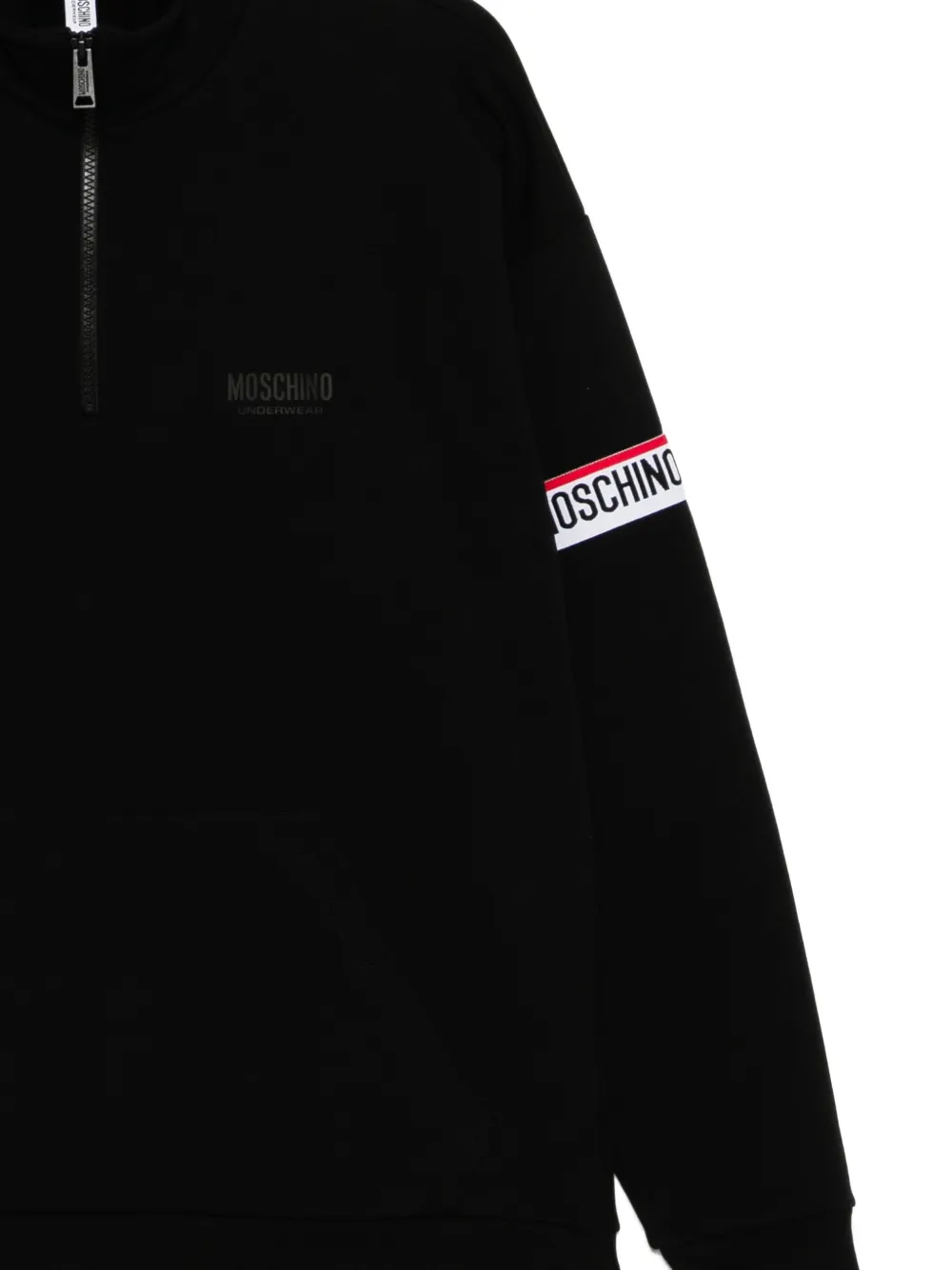 Moschino Logo-embossed Sweatshirt In Black