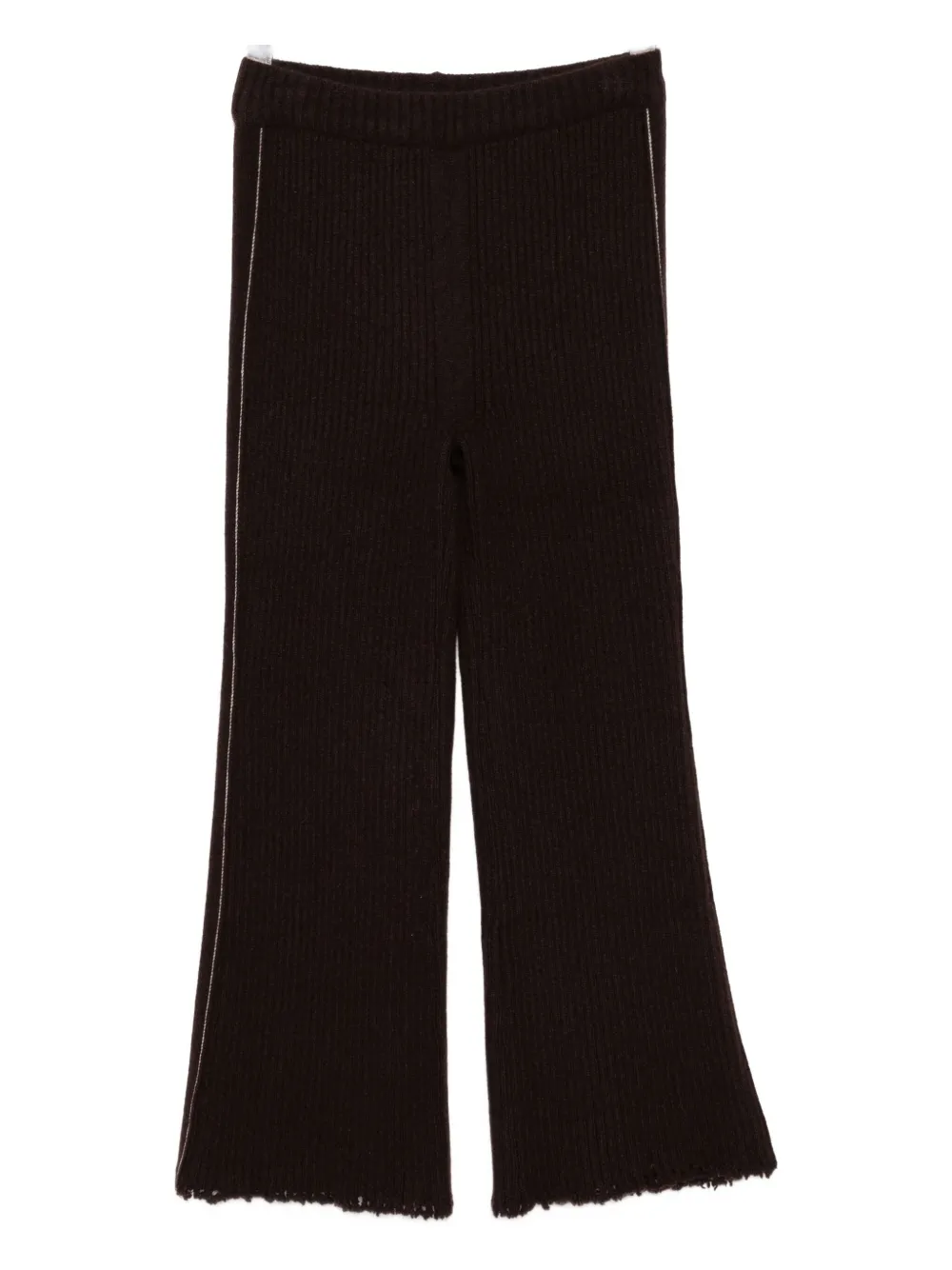 Low Classic Knited Pants In Brown