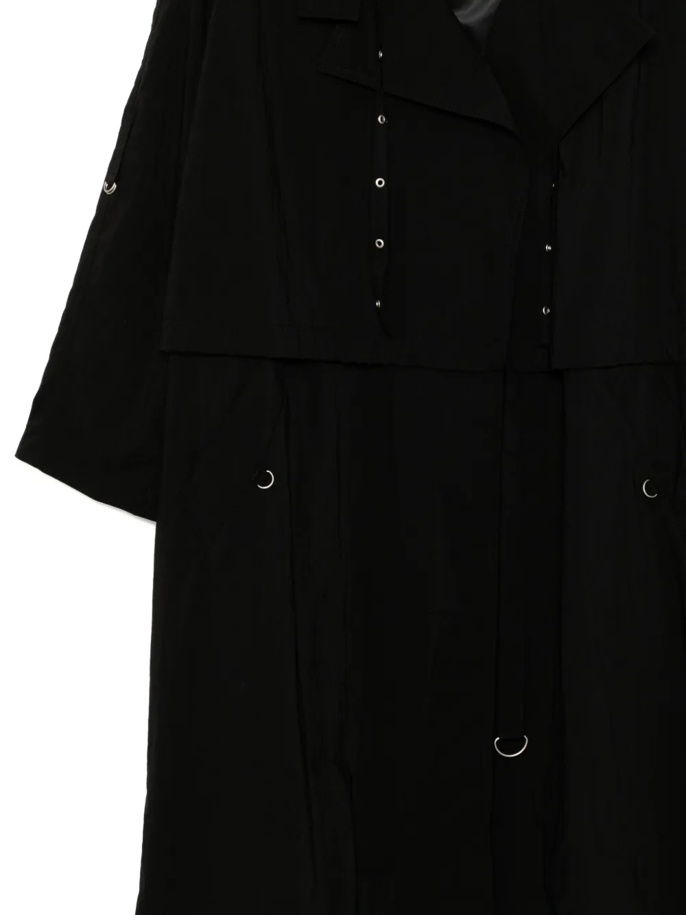Low Classic Belted Trench Coat In Black