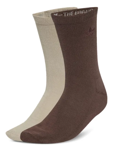 adidas logo-embroidered crew sock pack (pack of two) 