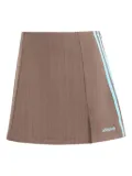 adidas 3-stripe logo mini skirt - Brown