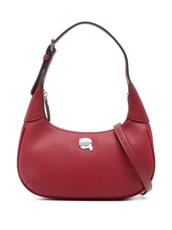 Karl Lagerfeld logo-patch Shoulder Bag Red FARFETCH ID