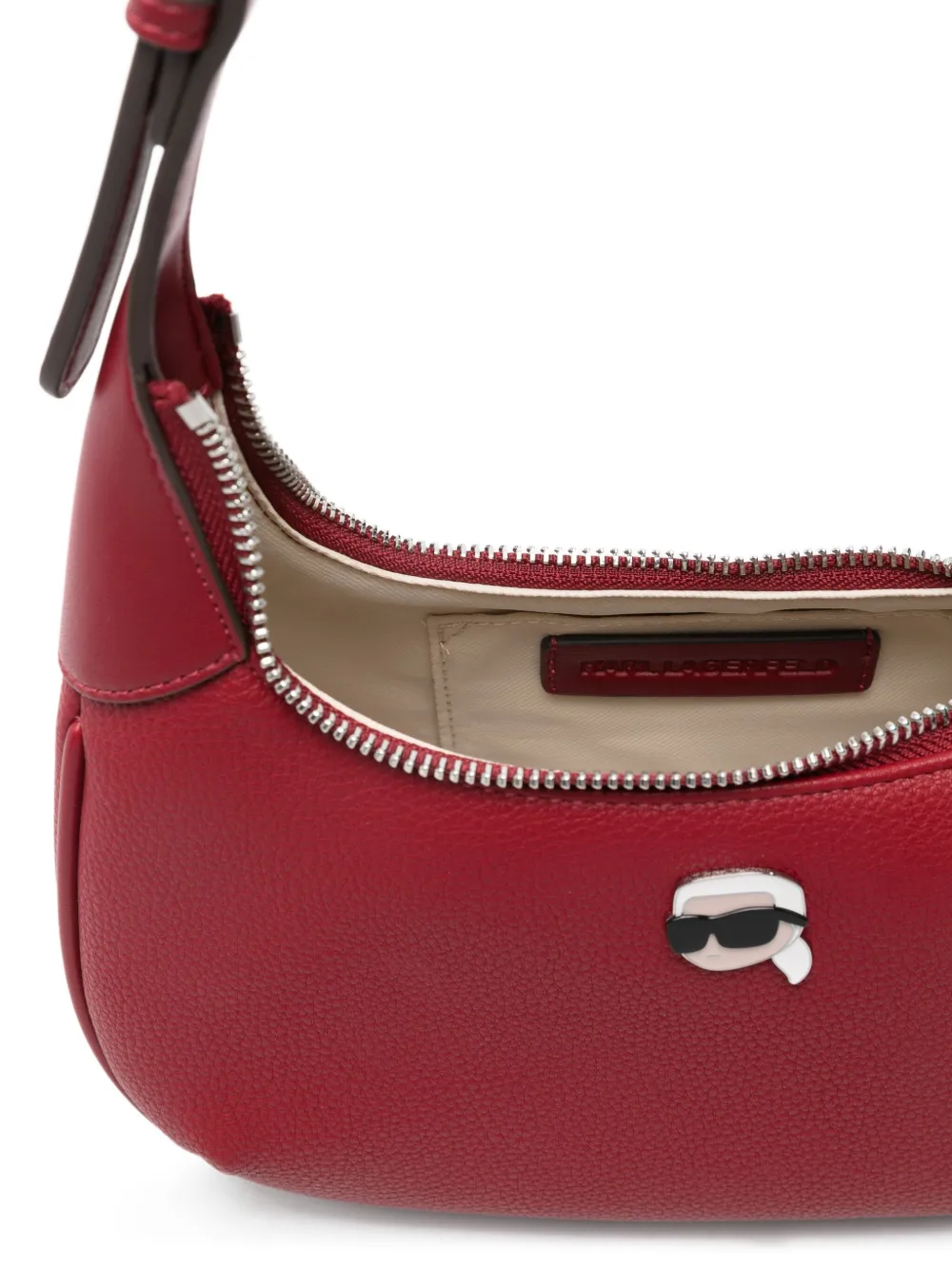 Karl Lagerfeld Schoudertas met logopatch Rood
